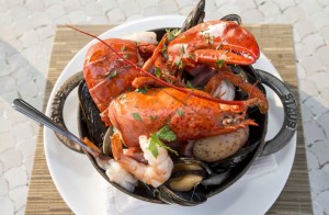 Pot of lobster, clams, corn, Randee Daddona photo